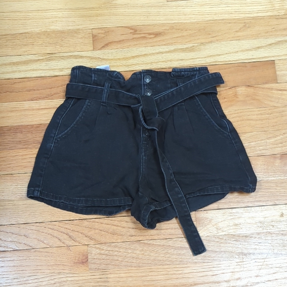 Black Women's Shorts with Belt